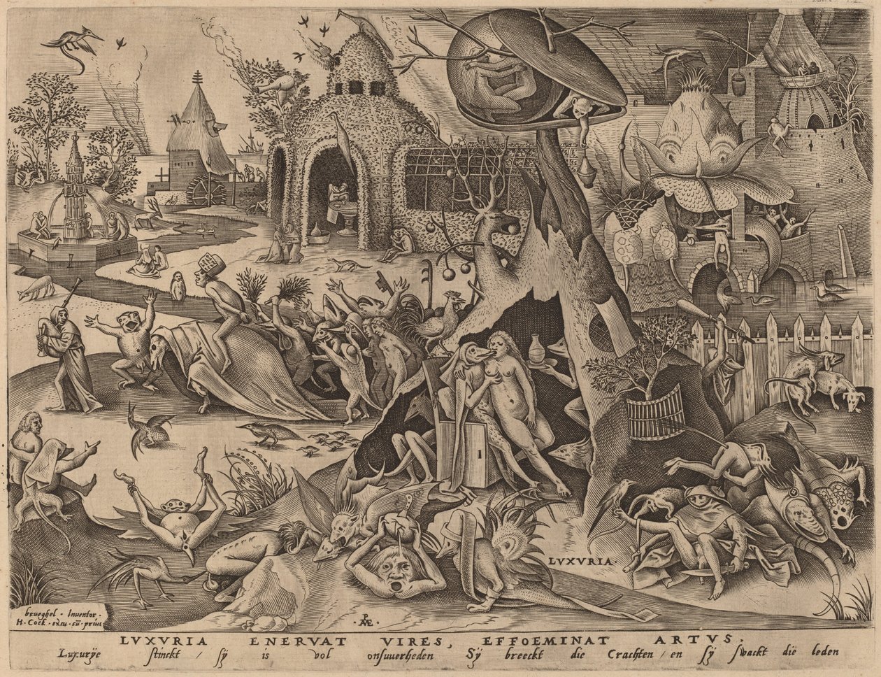 Żądza autorstwa Pieter van der Heyden after Pieter Bruegel the Elder
