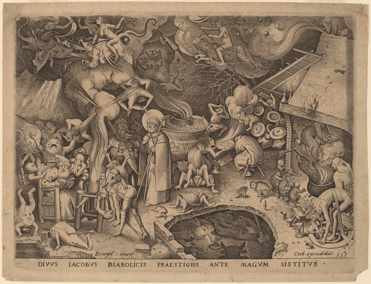 Święty Jakub i mag Hermogenes autorstwa Pieter van der Heyden after Pieter Bruegel the Elder