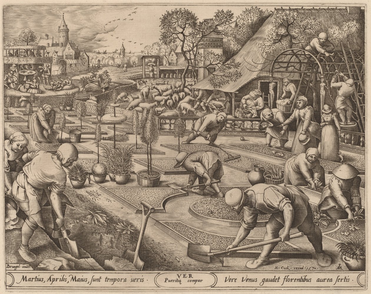 Wiosna autorstwa Pieter van der Heyden after Pieter Bruegel the Elder