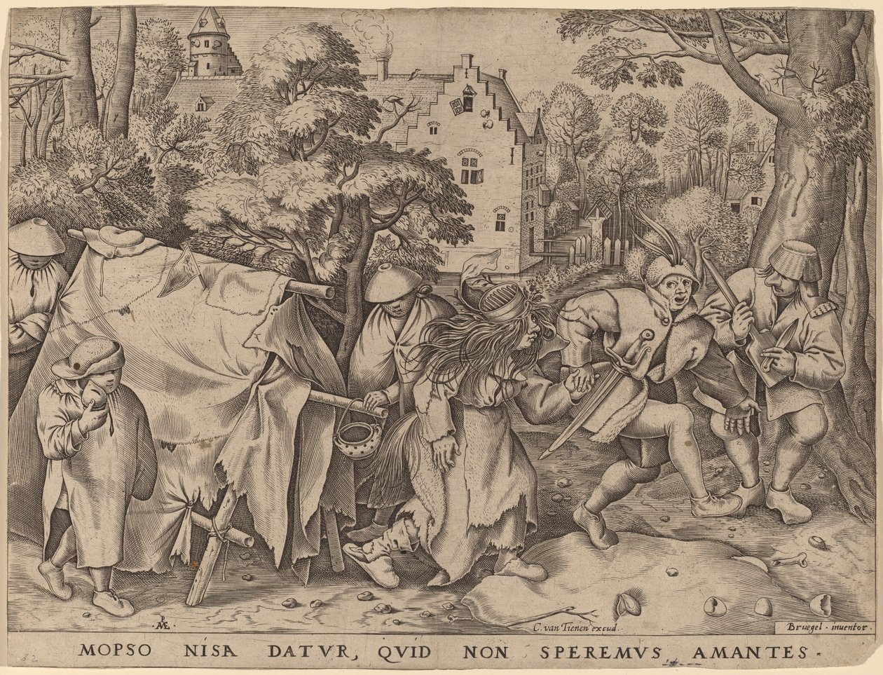 Ślub Mopsusa i Nysy autorstwa Pieter van der Heyden after Pieter Bruegel the Elder