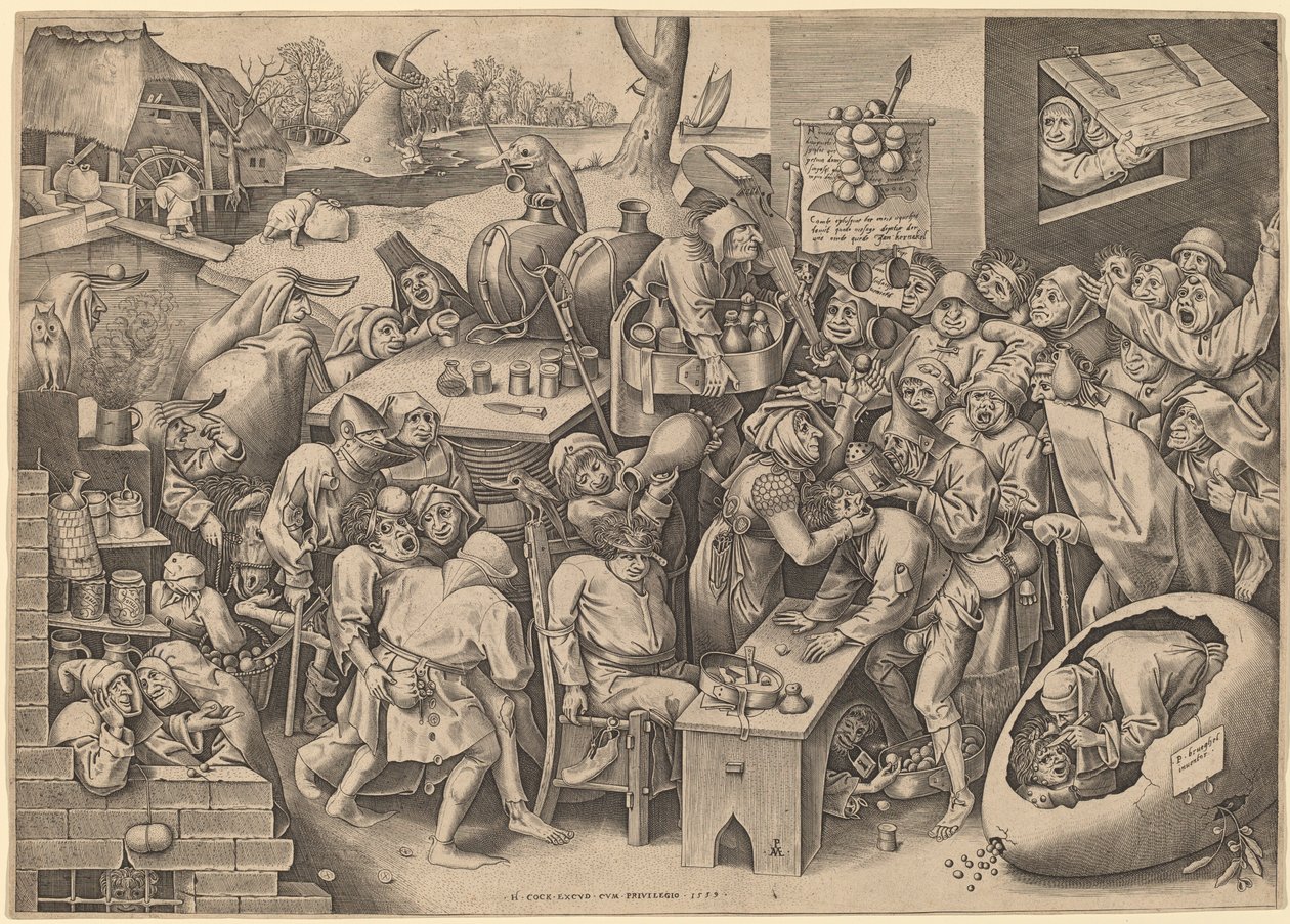 Czarownica z Malleghem autorstwa Pieter van der Heyden after Pieter Bruegel the Elder