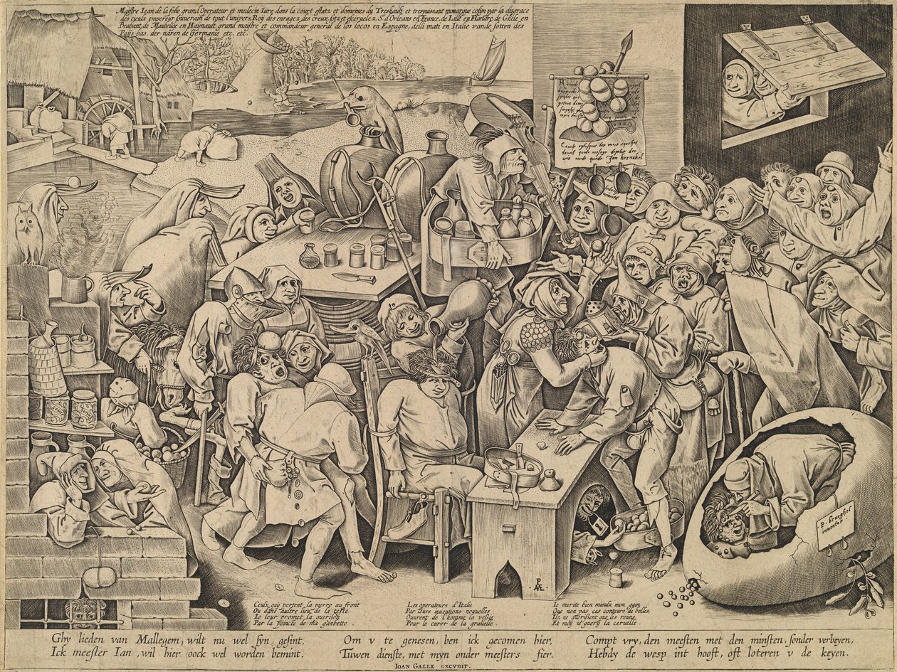 Czarownica z Malleghem autorstwa Pieter van der Heyden after Pieter Bruegel the Elder
