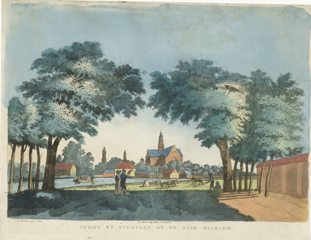 Widok na Haarlem z Overveen Widok Overveena na miasto Haarlem (tytuł na obiekcie) autorstwa Pieter van der Meulen