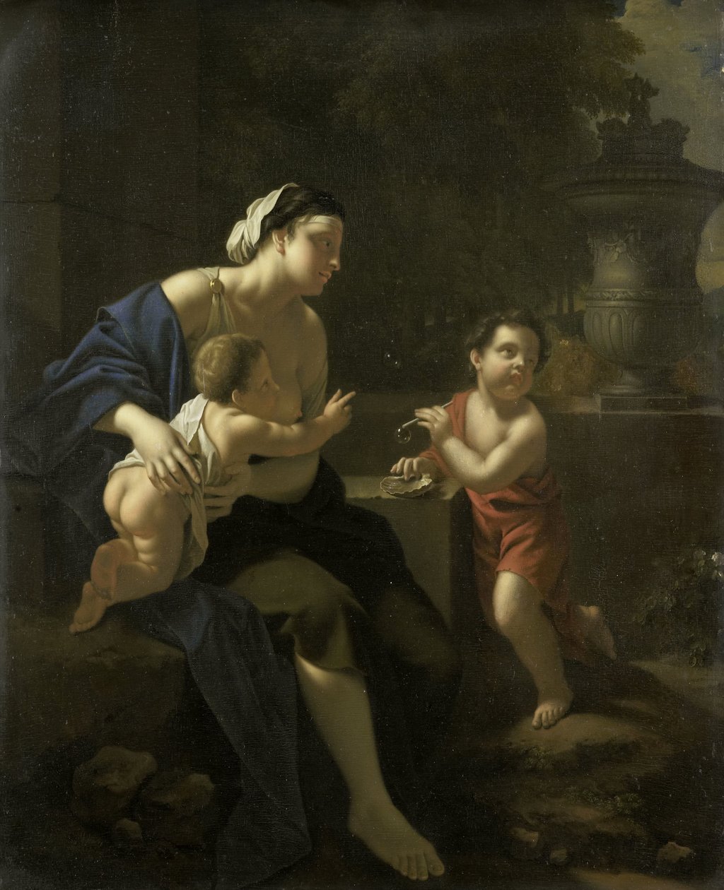 Puszczać bańki autorstwa Pieter van der Werff (attributed to)