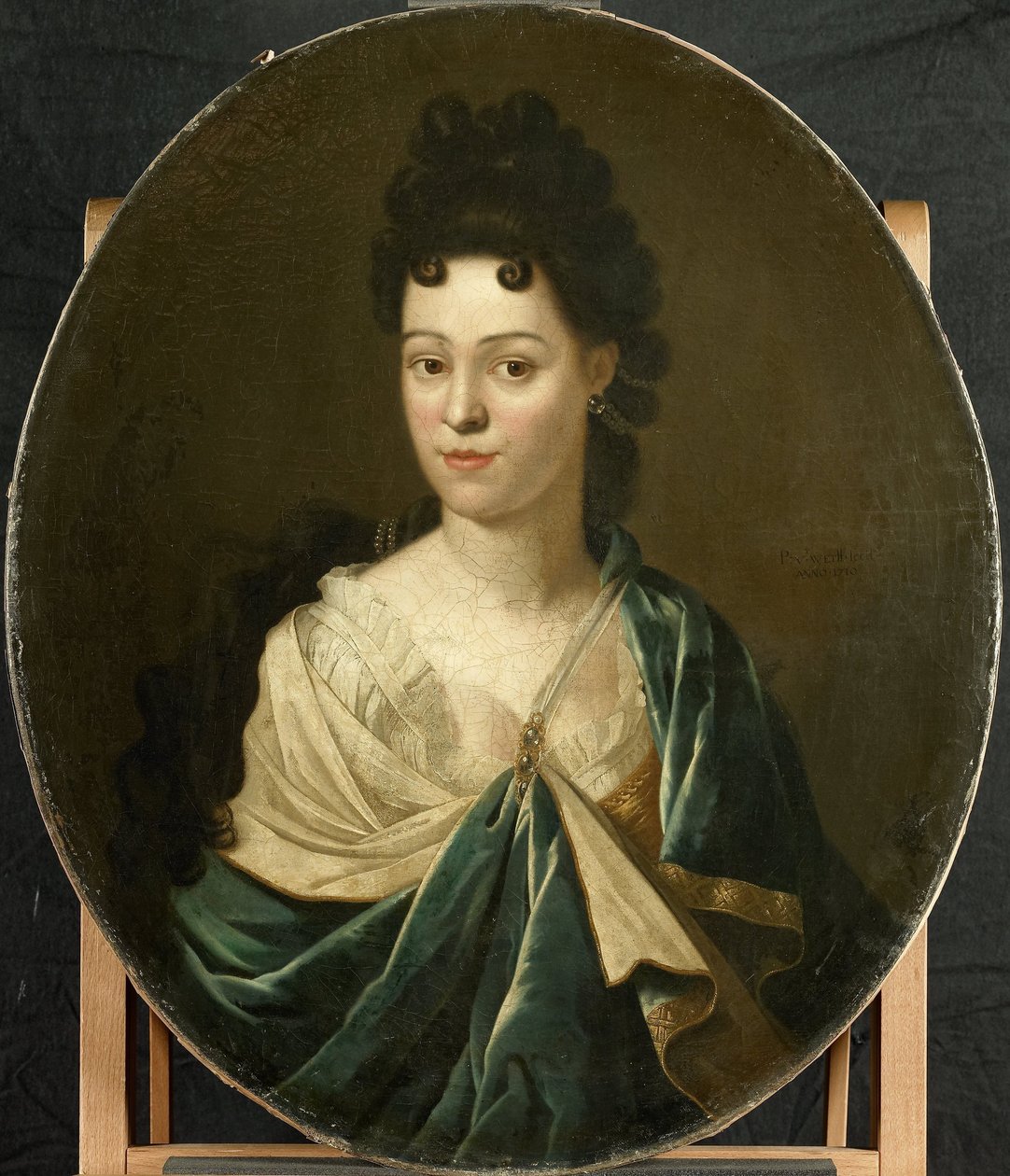Portret pani Bitwa na klatkę piersiową autorstwa Pieter van der Werff