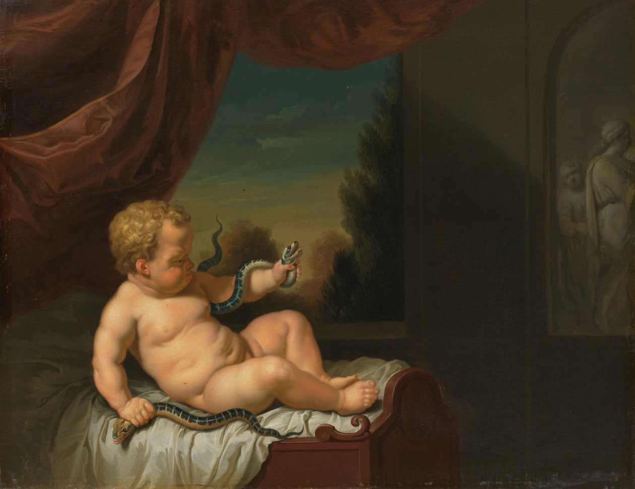 Niemowlę Herkules z wężem autorstwa Pieter van der Werff