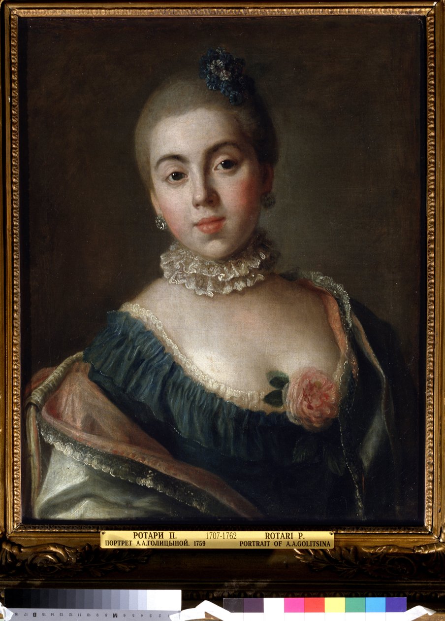 Portret księżniczki Jekateriny Golicyny, 1759 autorstwa Pietro Antonio Rotari