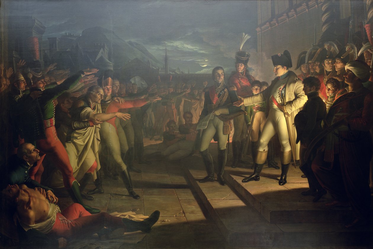 Przysięga Sassonich do Napoleona Bonaparte (1769-1821) po bitwie pod Jena-Auerstadt, 14 października 1806, 1820 (patrz także 80249)d autorstwa Pietro Benvenuti