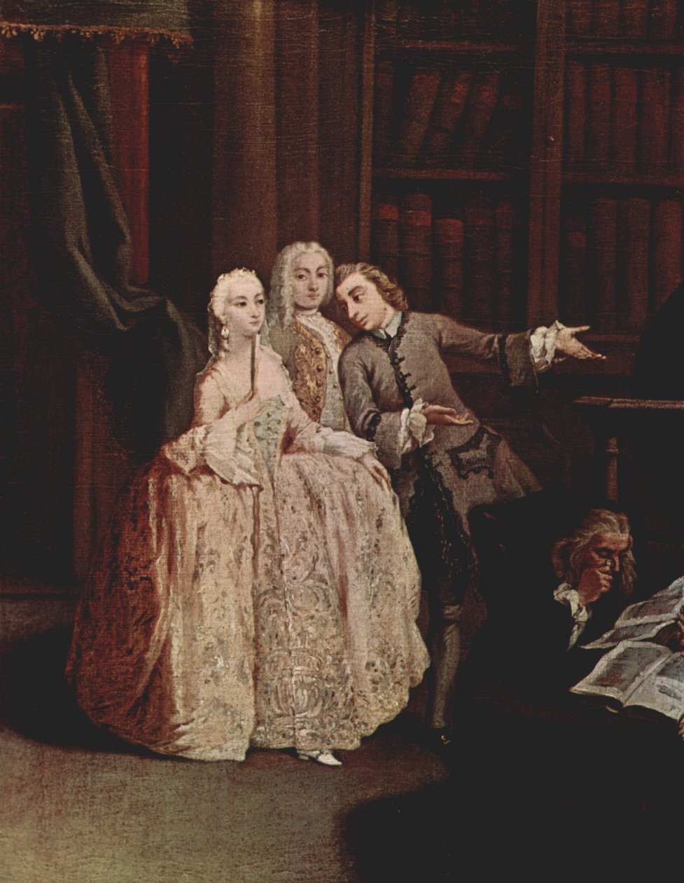 Wizyta w bibliotece autorstwa Pietro Longhi