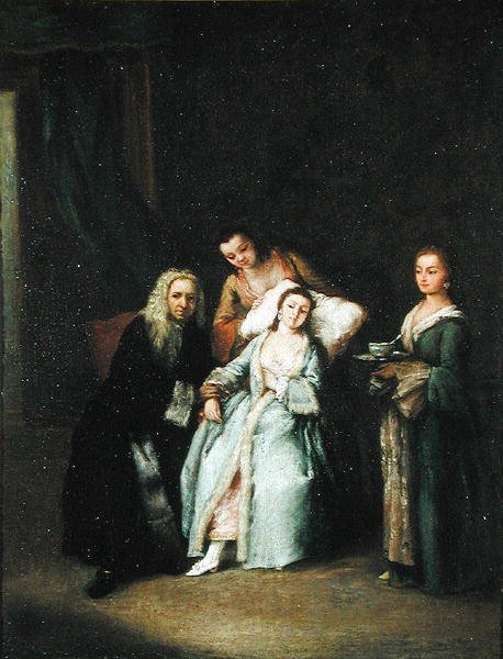 Chora kobieta, ok. 1740 autorstwa Pietro Longhi