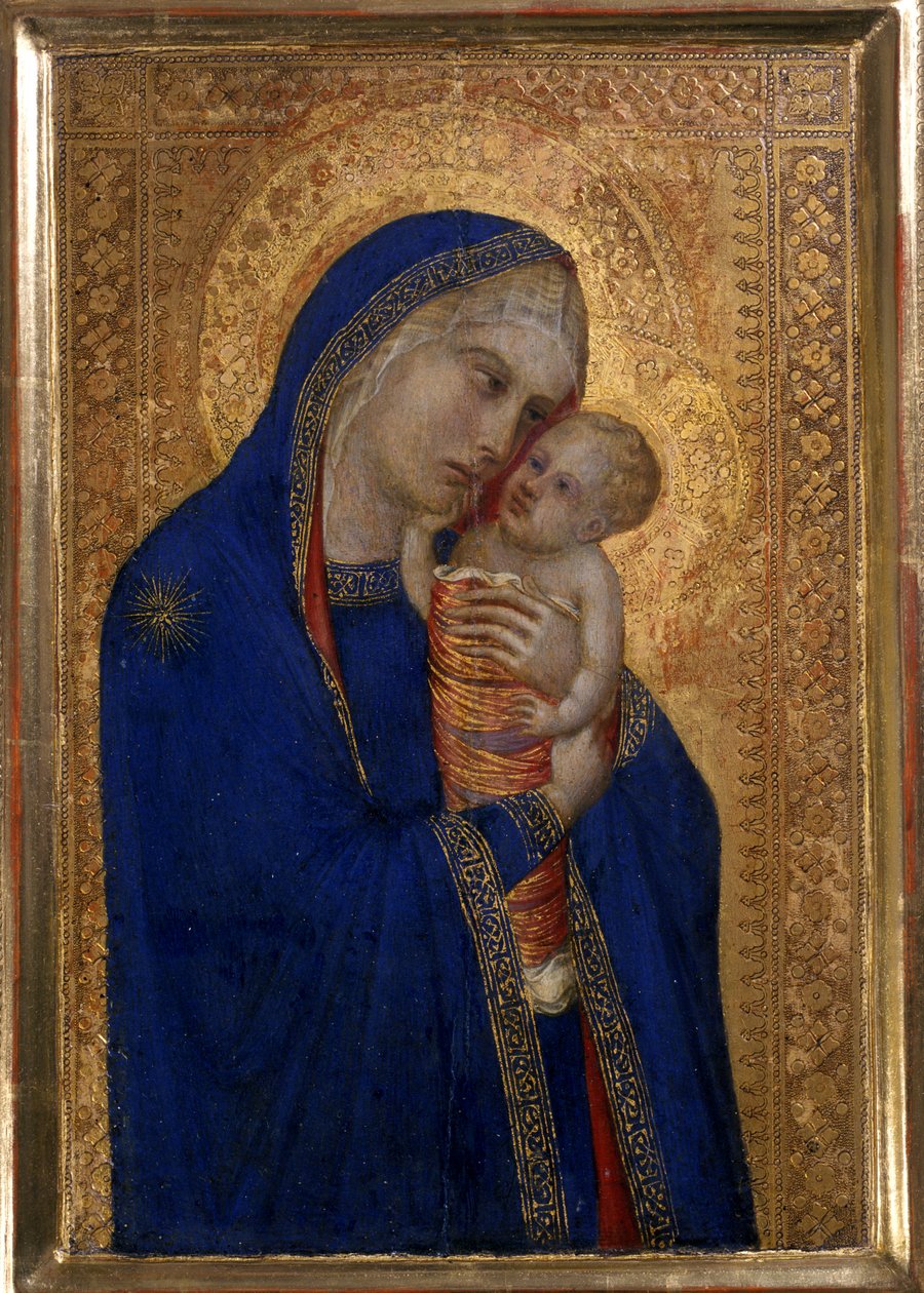 Madonna z Dzieciątkiem, ok. 1330 (tempera na drewnie) autorstwa Pietro Lorenzetti