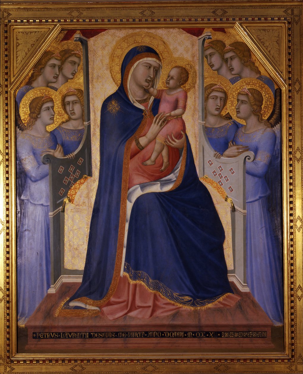 Madonna z Dzieciątkiem i Ośmioma Aniołami autorstwa Pietro Lorenzetti