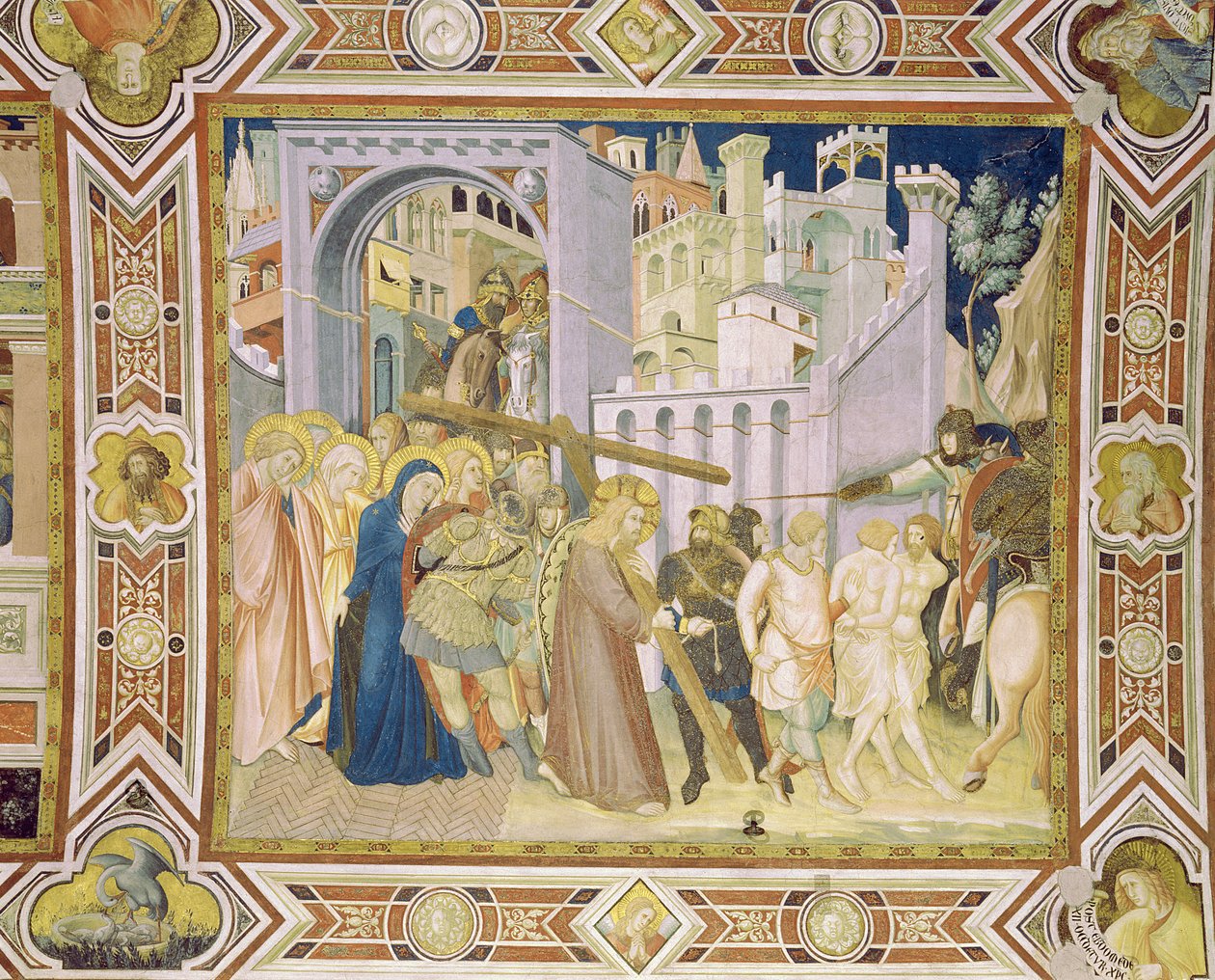 Droga na Kalwarię, 1320 autorstwa Pietro Lorenzetti