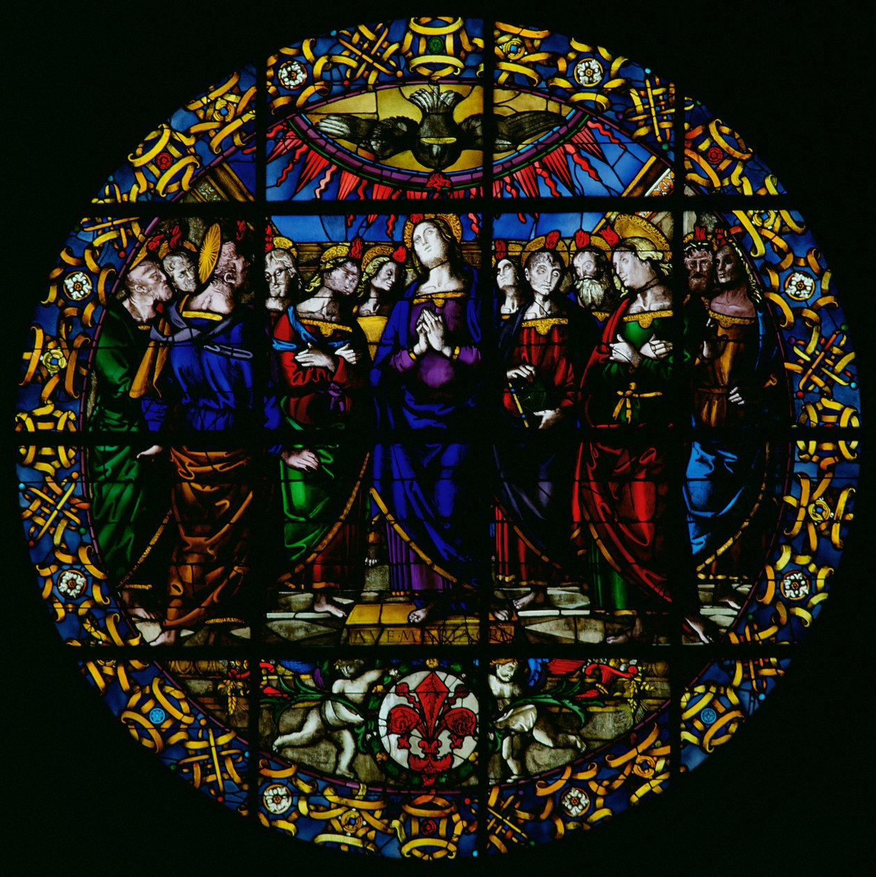 Ave Maria (witraż) autorstwa Pietro Perugino