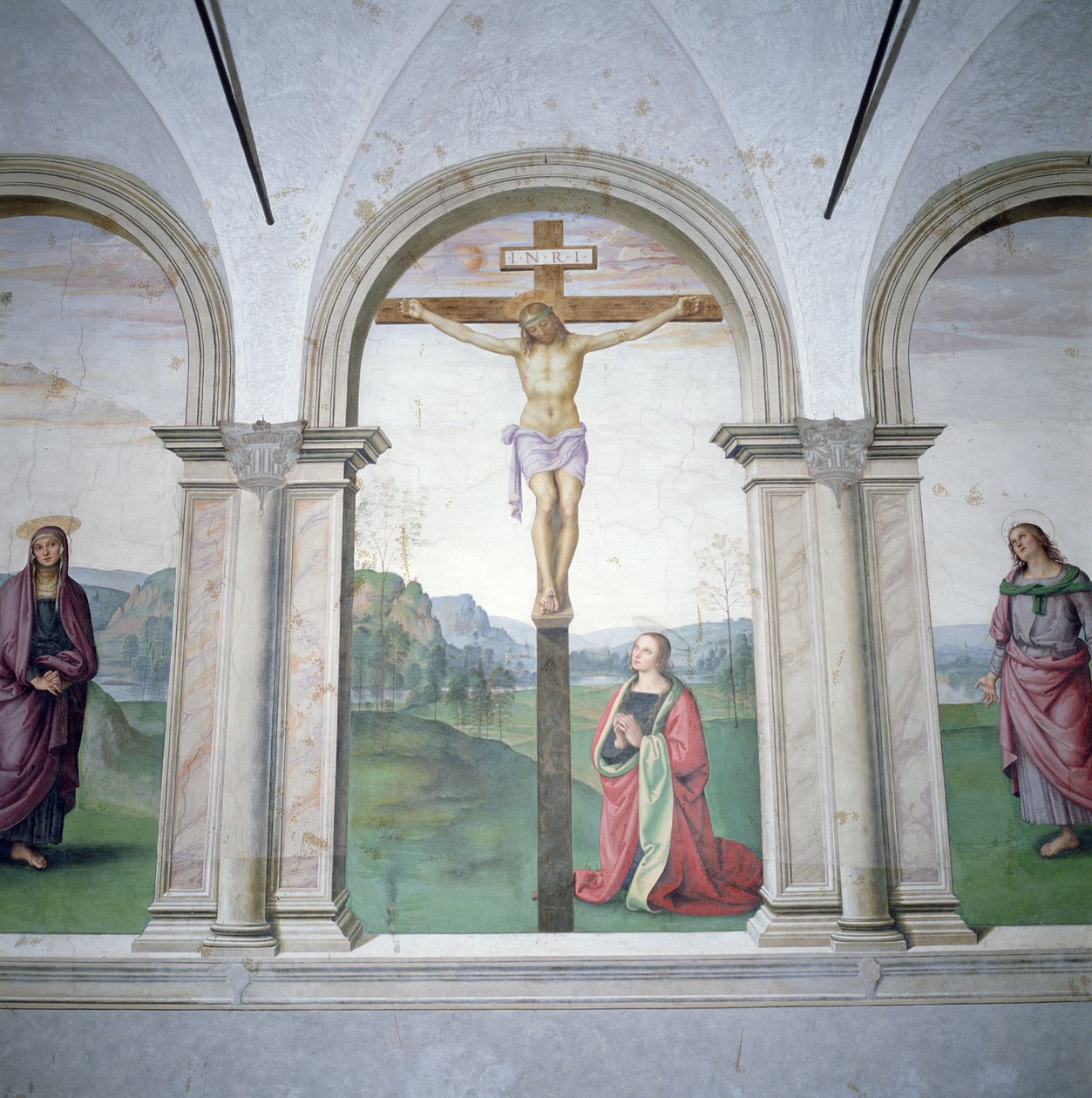 Ukrzyżowanie, 1493-6 (patrz także 169448) autorstwa Pietro Perugino