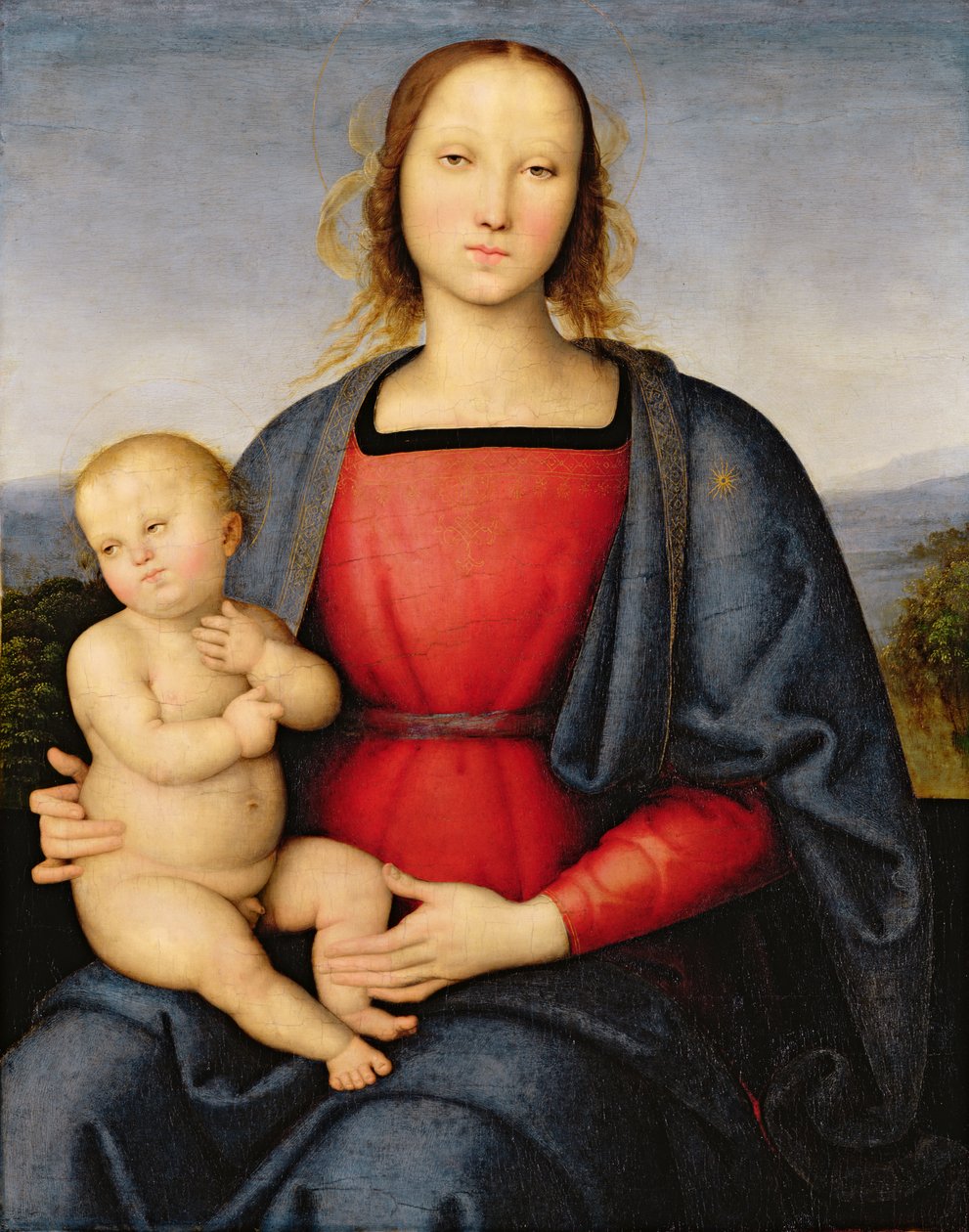 Madonna z Dzieciątkiem, ok. 1500 (tempera na panelu) autorstwa Pietro Perugino
