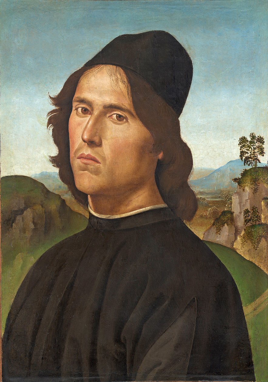 Portret Lorenza di Credi, 1488 autorstwa Pietro Perugino