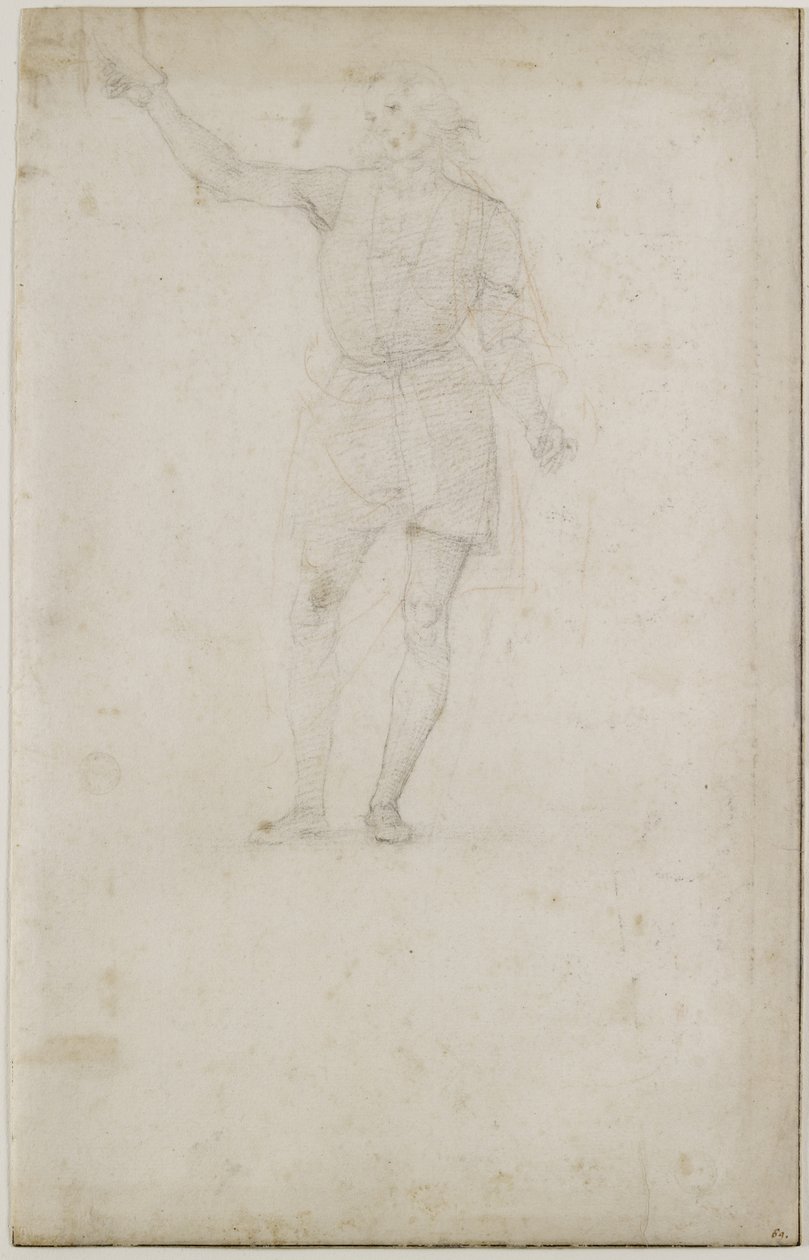 Recto: Studium dla św. Jana Chrzciciela. Verso: Oko, WA1846.4 autorstwa Pietro Perugino