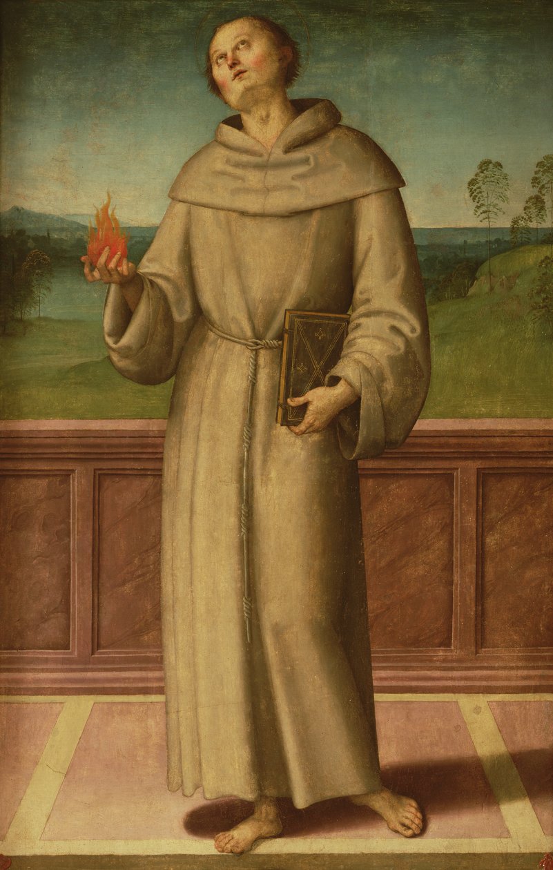 Św. Antoni Padewski (tempera na płótnie) autorstwa Pietro Perugino