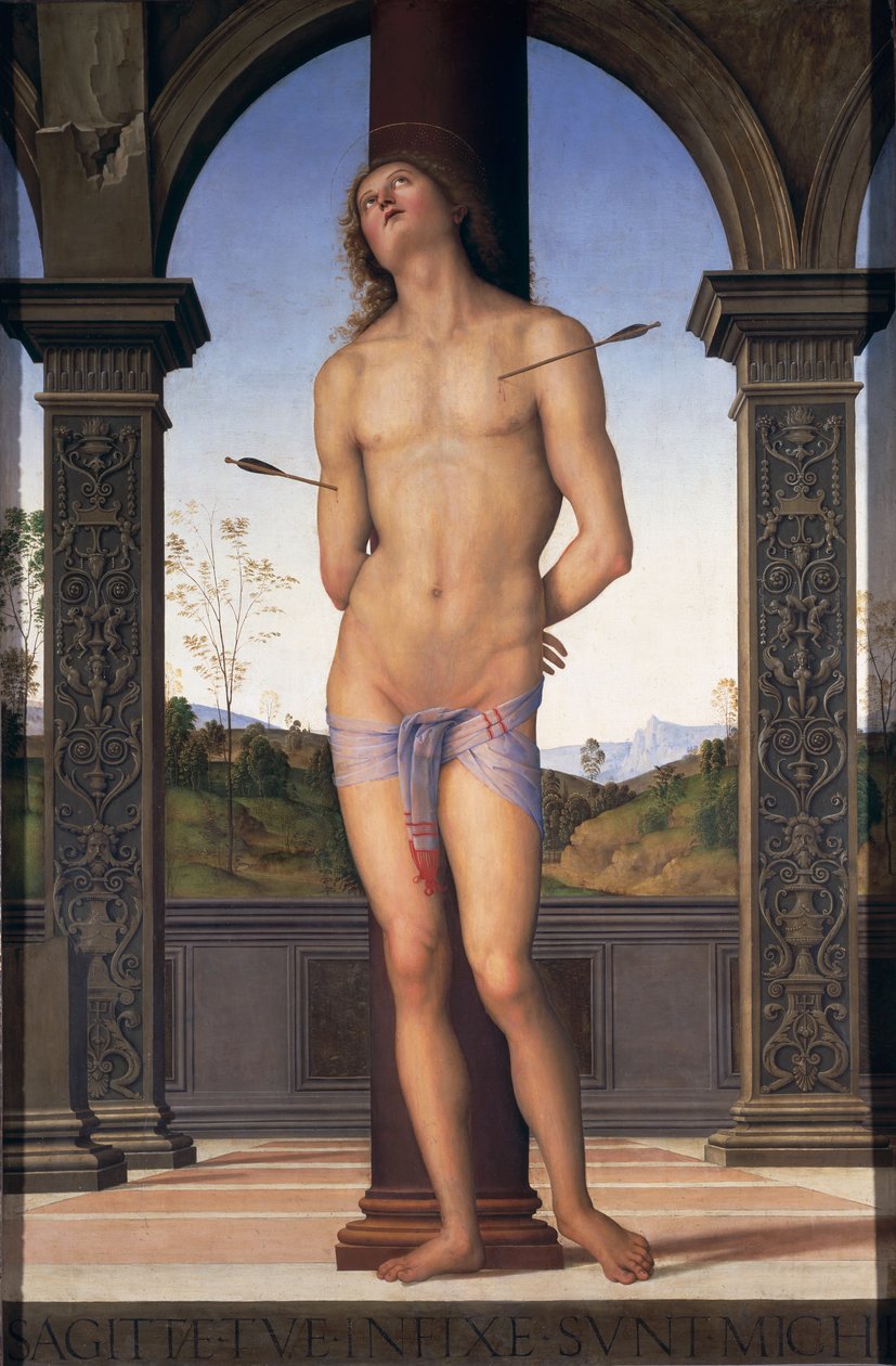 Św. Sebastian, ok.1490-1500 autorstwa Pietro Perugino