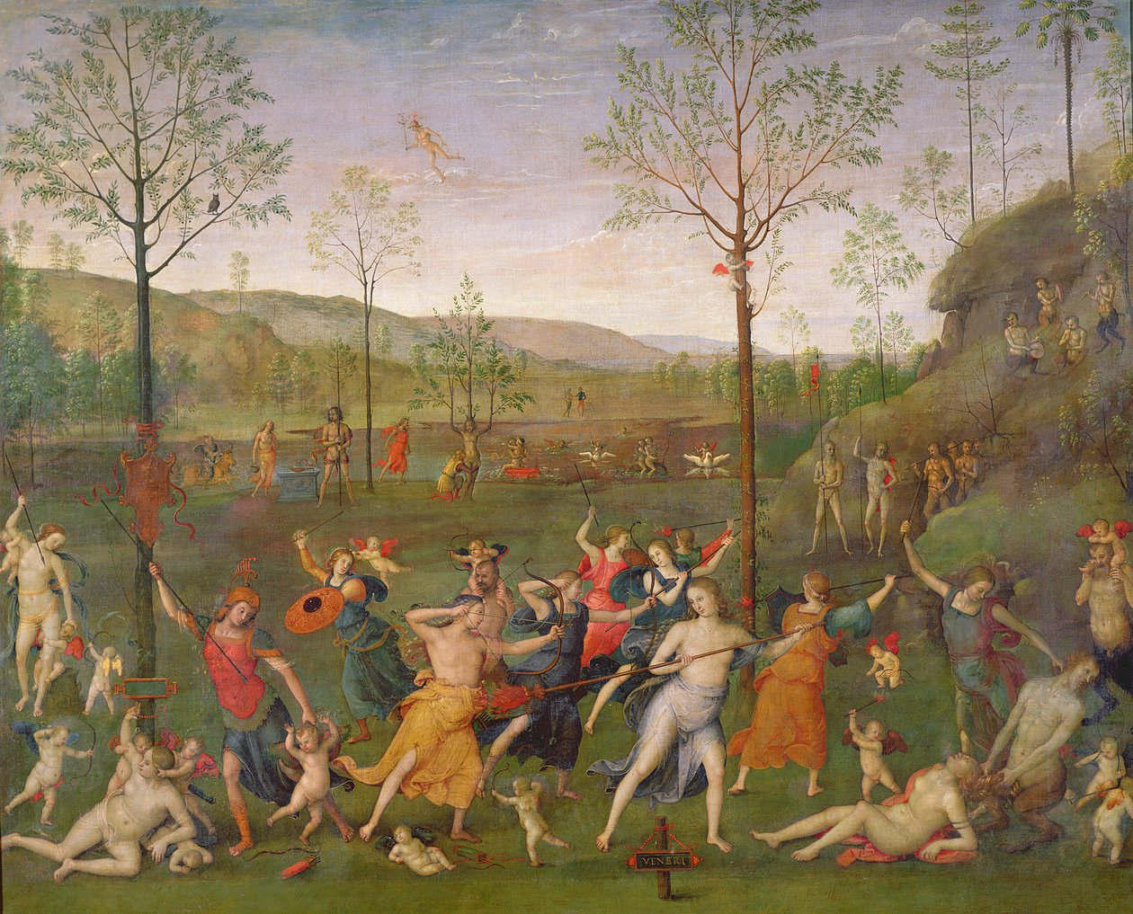 Bitwa miłości i czystości, po 1503 autorstwa Pietro Perugino
