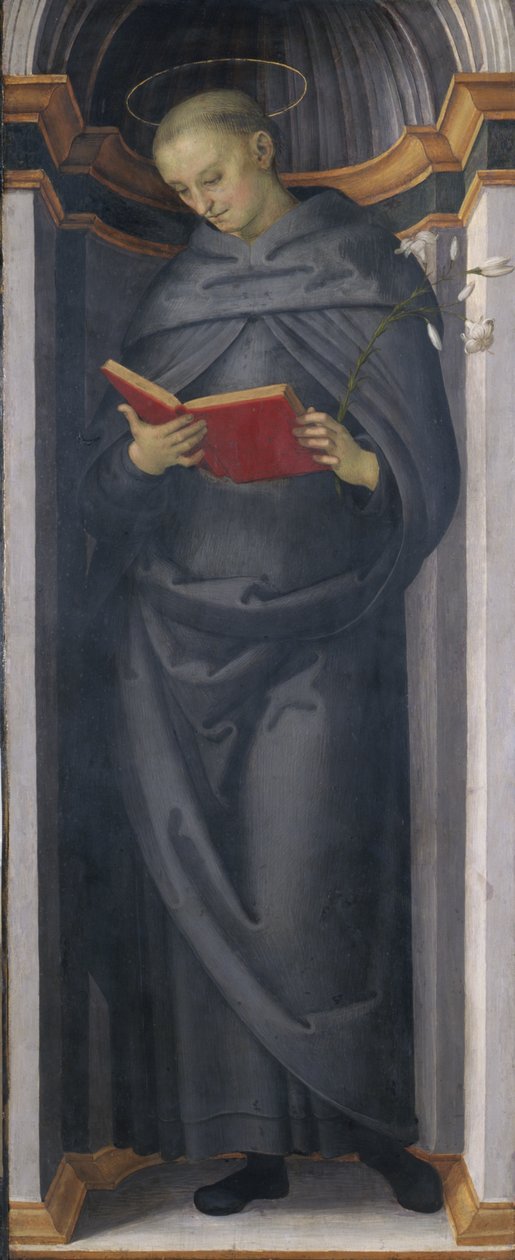 Błogosławiony Filip Benitius, ok.1505-6 (tempera na drewnie topoli) autorstwa Pietro Perugino