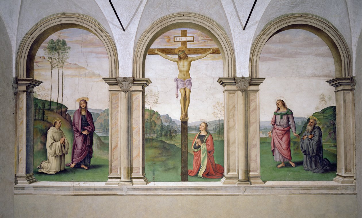 Ukrzyżowanie, 1494-96 autorstwa Pietro Perugino