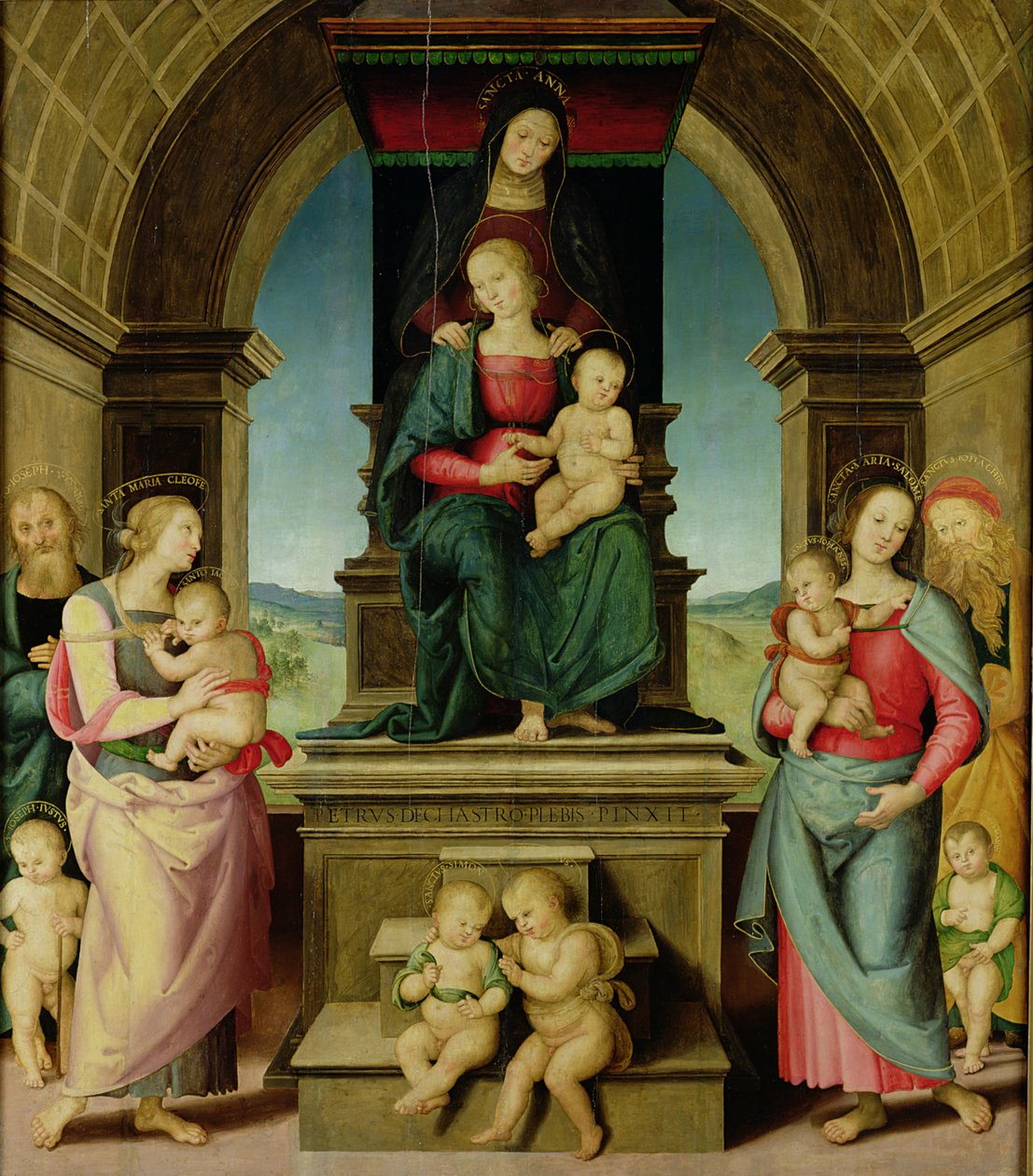 Rodzina św. Anny, ok. 1507 autorstwa Pietro Perugino