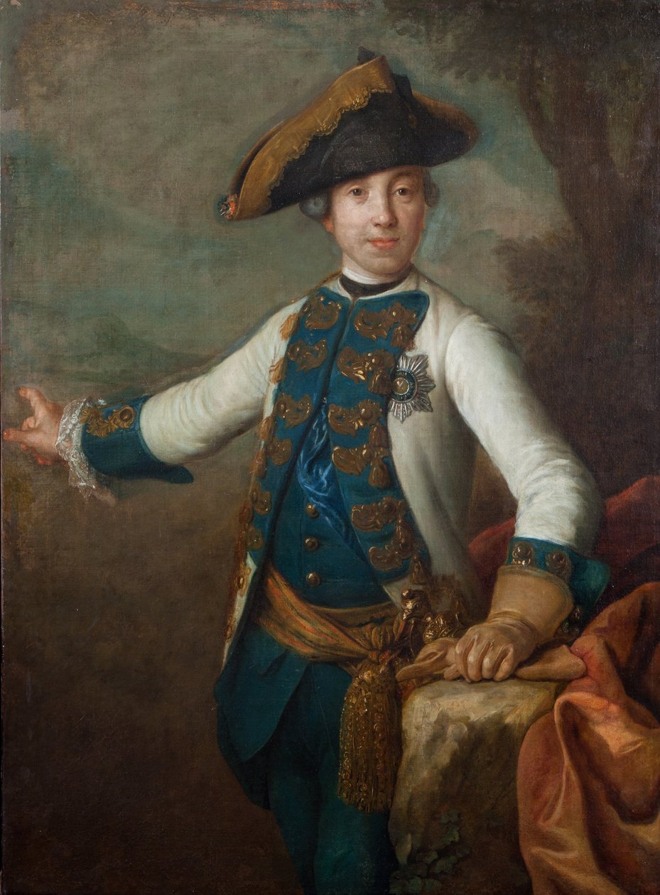 Portret wielkiego księcia Piotra Fiodorowicza (późniejszego Piotra III Rosji) autorstwa Pietro Antonio Rotari