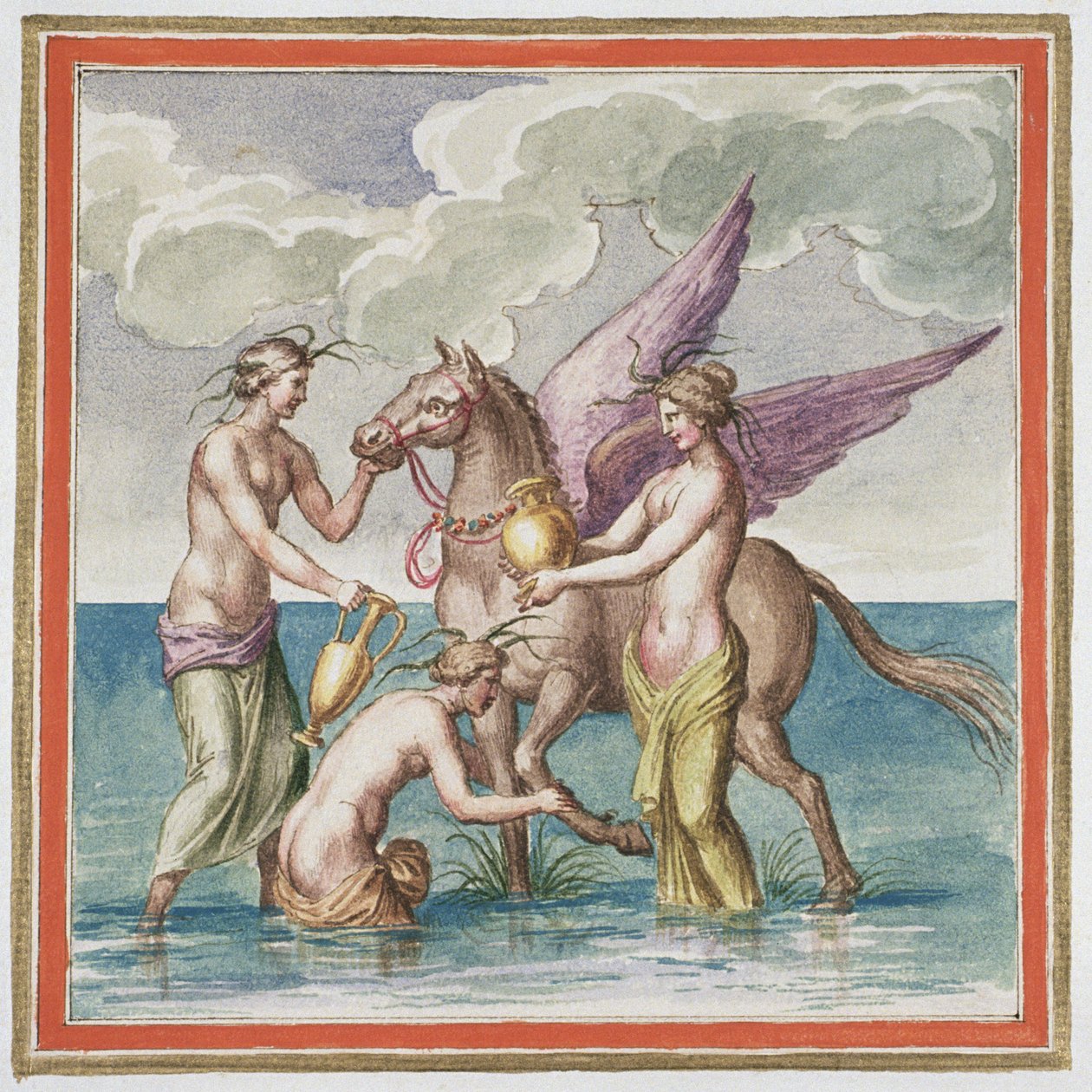 Pani Gen 1496 Płyta XXX Pegaz, 1674 autorstwa Pietro Santi Bartoli