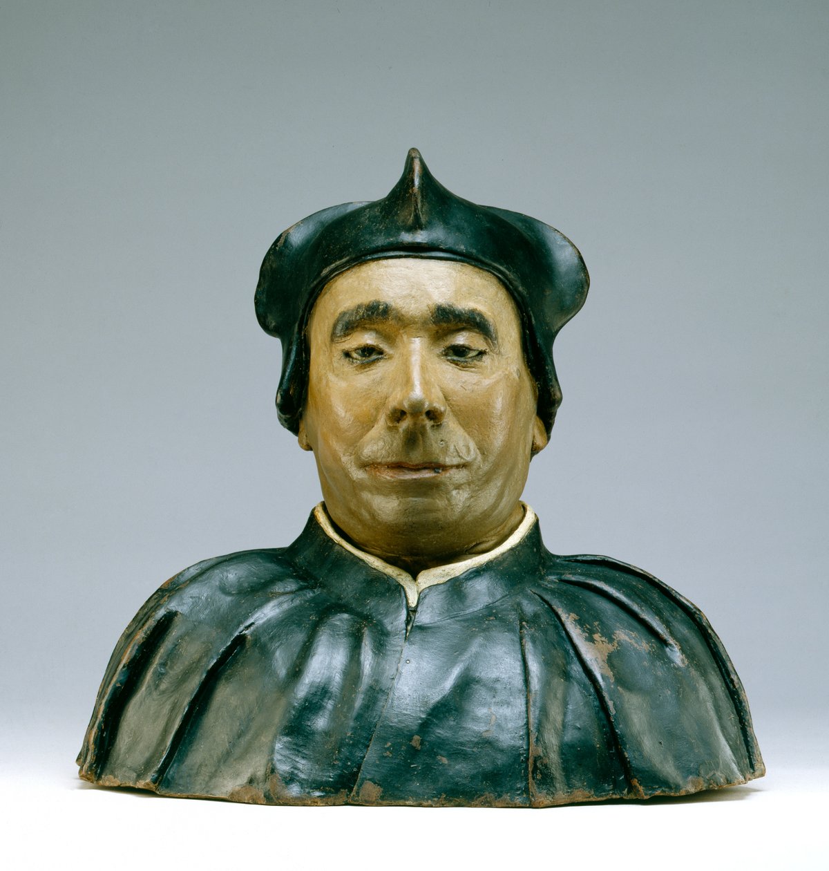 Popiersie uczonego lub prałata, 1545 (polichromowana terakota) autorstwa Pietro Torrigiano