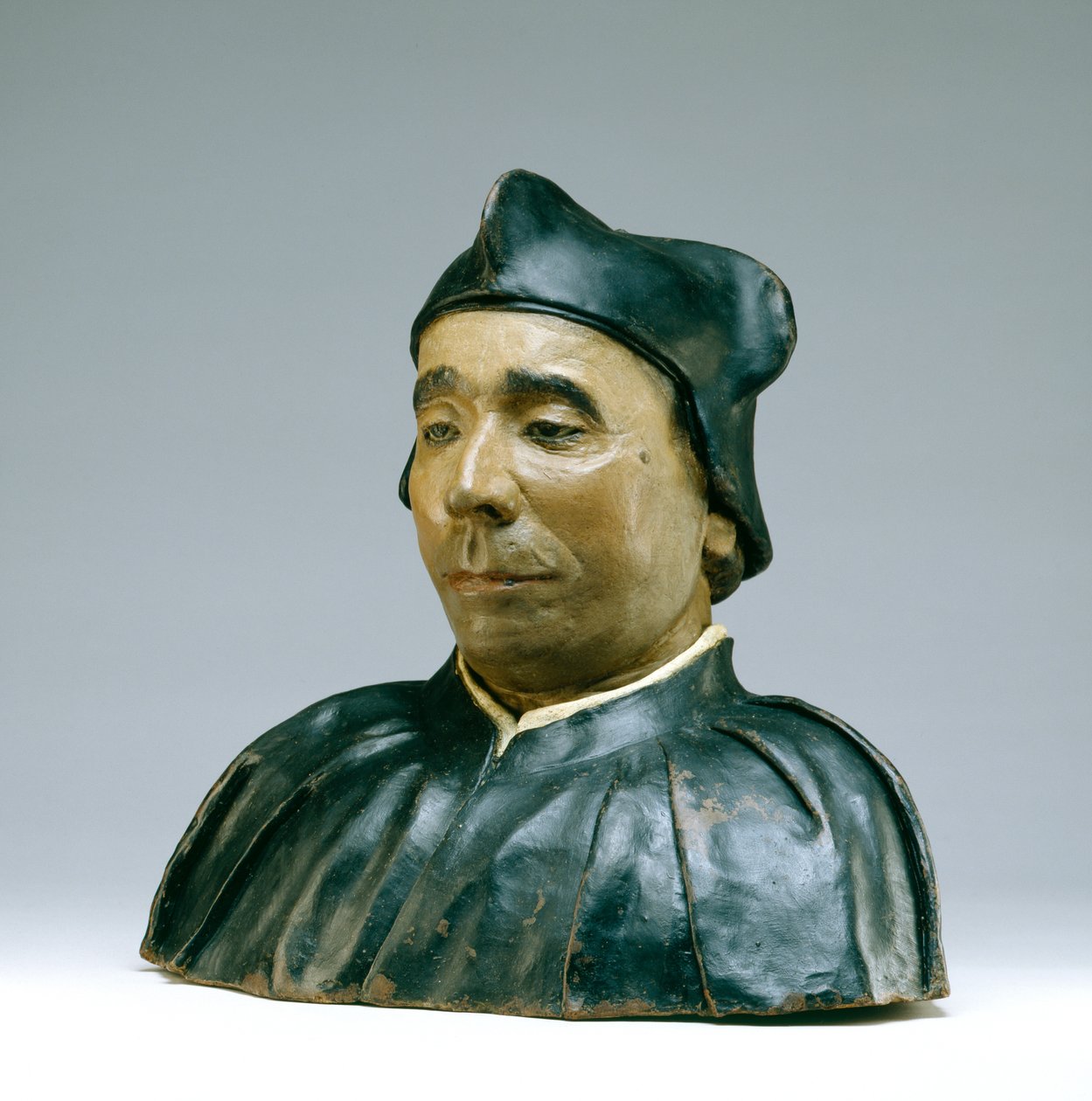Popiersie uczonego lub prałata, 1545 (polichromowana terakota) autorstwa Pietro Torrigiano