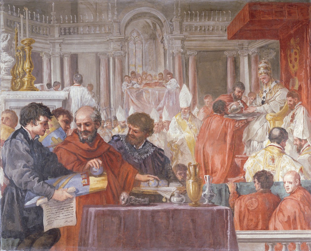 Papież Eugeniusz IV (1383-1447) poświęcenie kościoła Santa Maria del Fiore autorstwa Pietro da Cortona