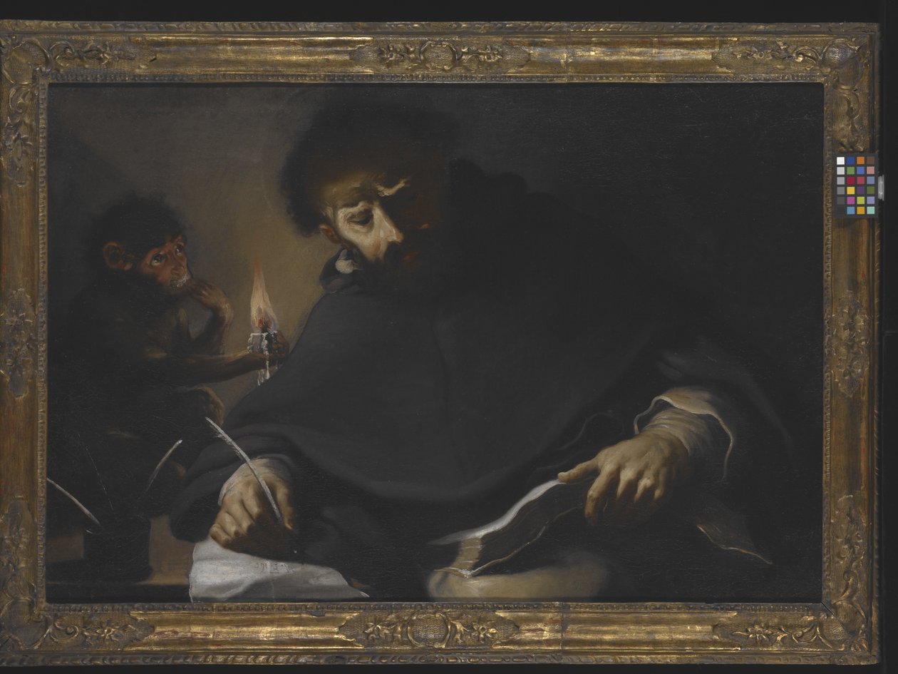 Św. Dominik i diabeł (olej na płótnie) autorstwa Pietro (1605 78) Della Vecchia