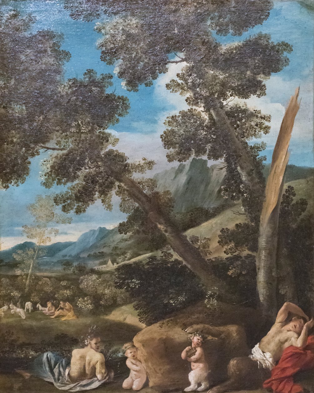 Krajobraz z satyrami autorstwa Pietro (1611 50) Testa