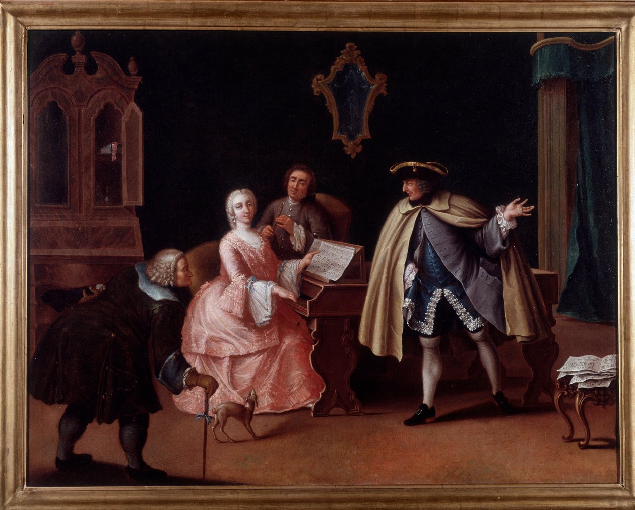 Lekcja muzyki (malarstwo autorstwa Pietro (after) Longhi