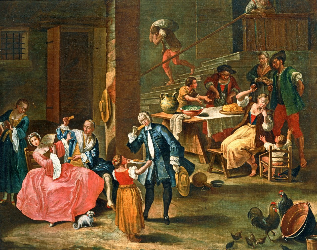 Piknik na wsi ... (obraz na płótnie) autorstwa Pietro (circle of) Longhi