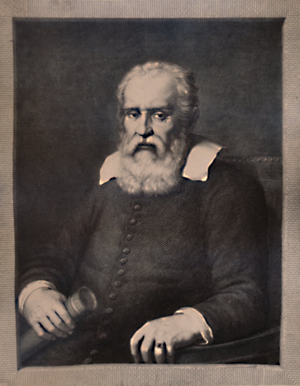 Galileo Galilei, włoski naukowiec, koniec XVIII lub początek XIX wieku 1894 autorstwa Pietro Antonio Leone Bettelini