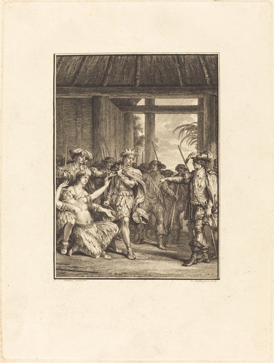 Odkrycie nowego świata autorstwa Pietro Antonio Martini after Jean Michel Moreau