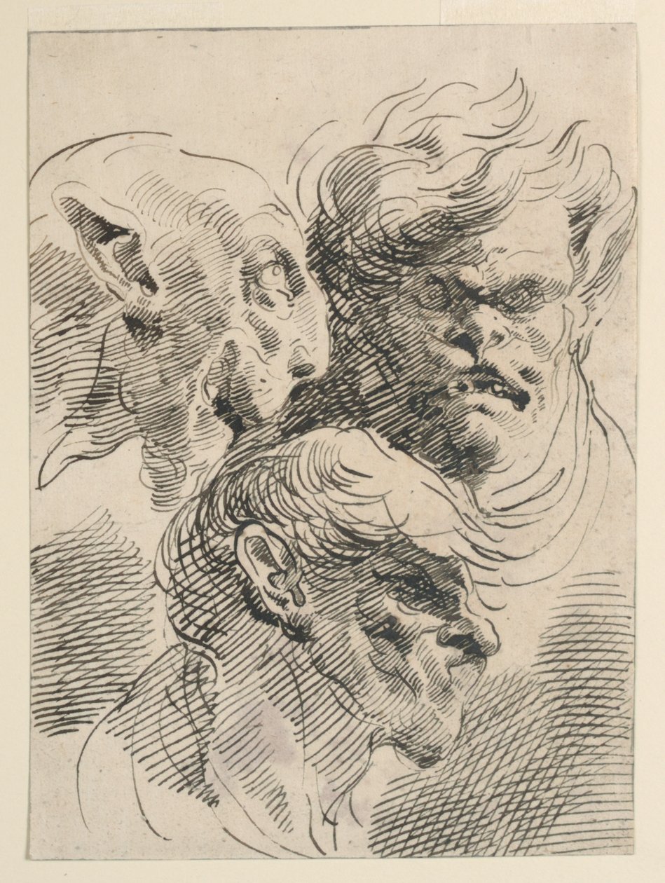 Groteskowe głowy autorstwa Pietro Antonio Novelli