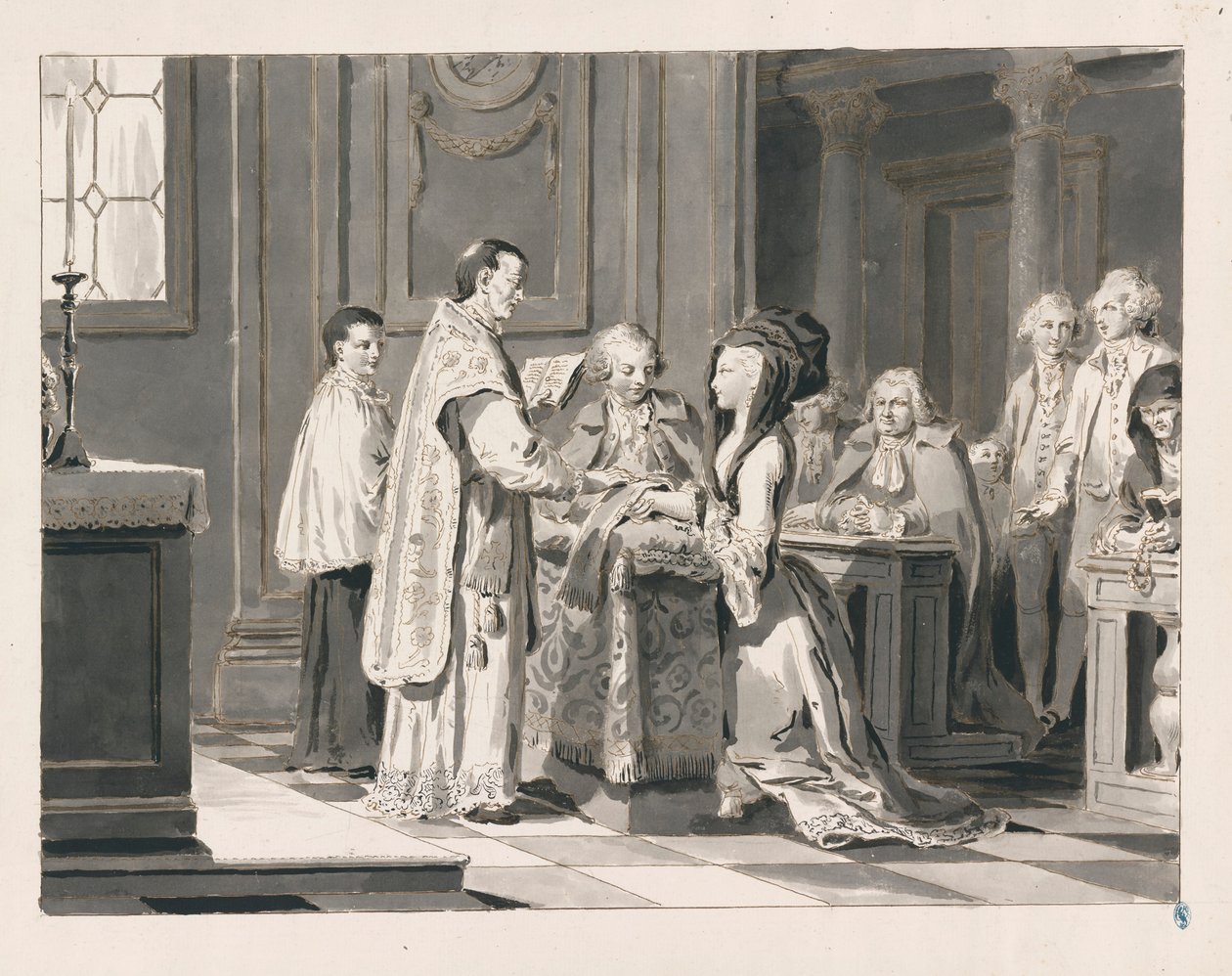 Małżeństwo z Siedmiu Sakramentów autorstwa Pietro Antonio Novelli