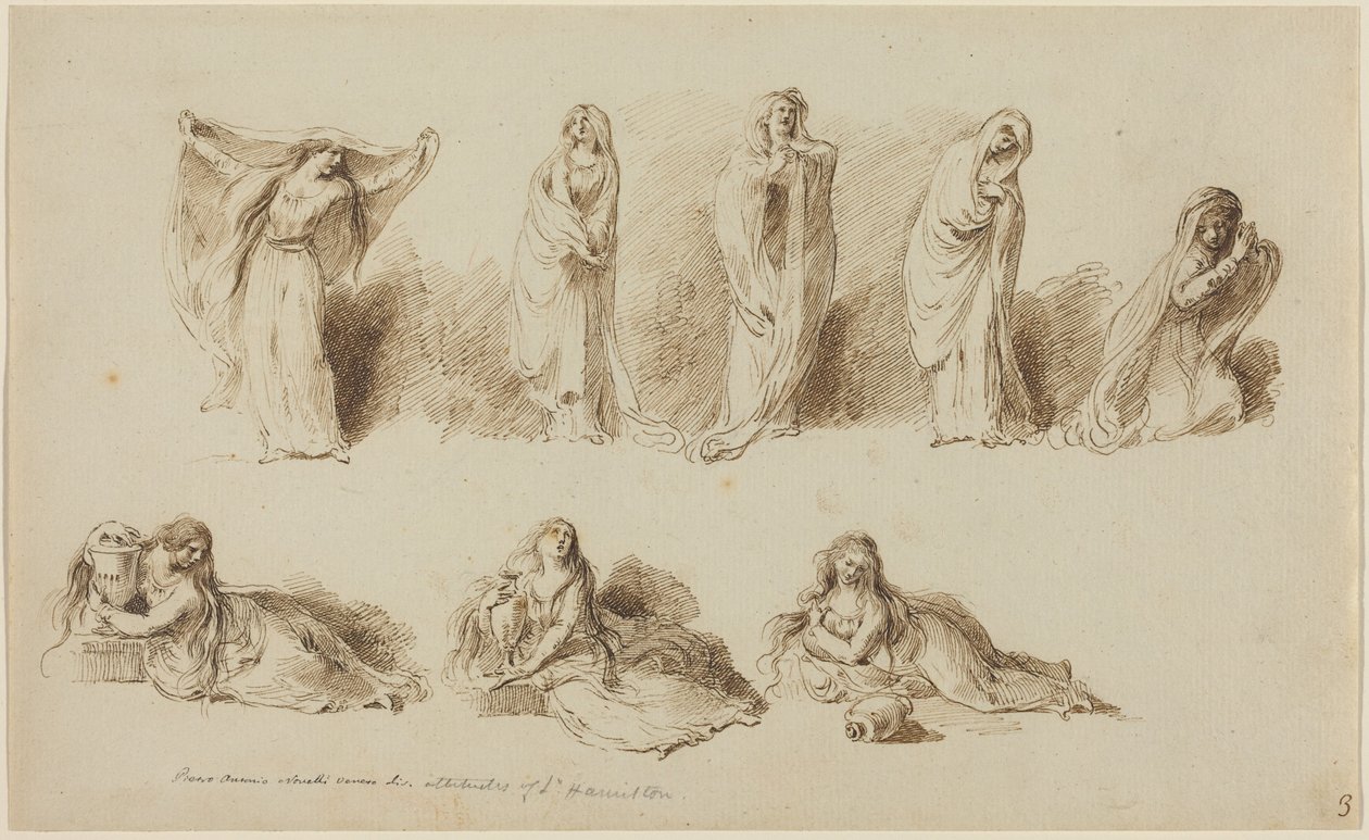 Postawy Lady Hamilton autorstwa Pietro Antonio Novelli