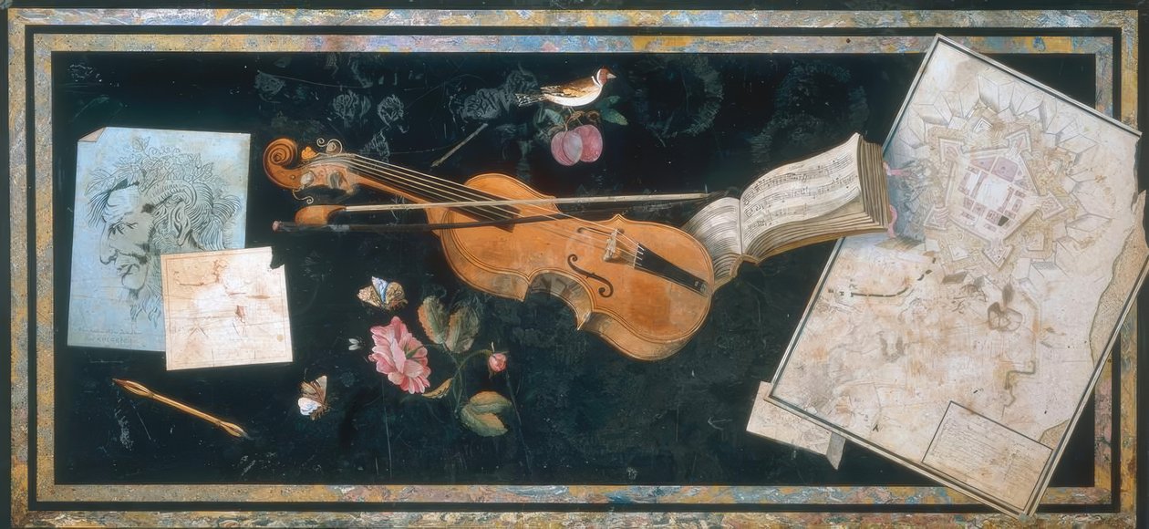 Blat z Scagliola Florence autorstwa Pietro Antonio Paolini