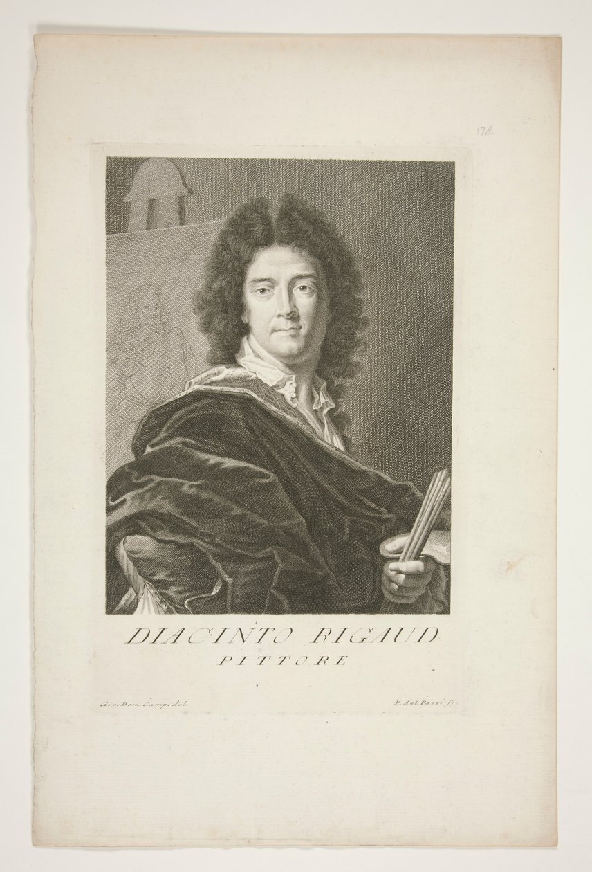 Portret Hiacynty Rigaud autorstwa Pietro Antonio Pazzi