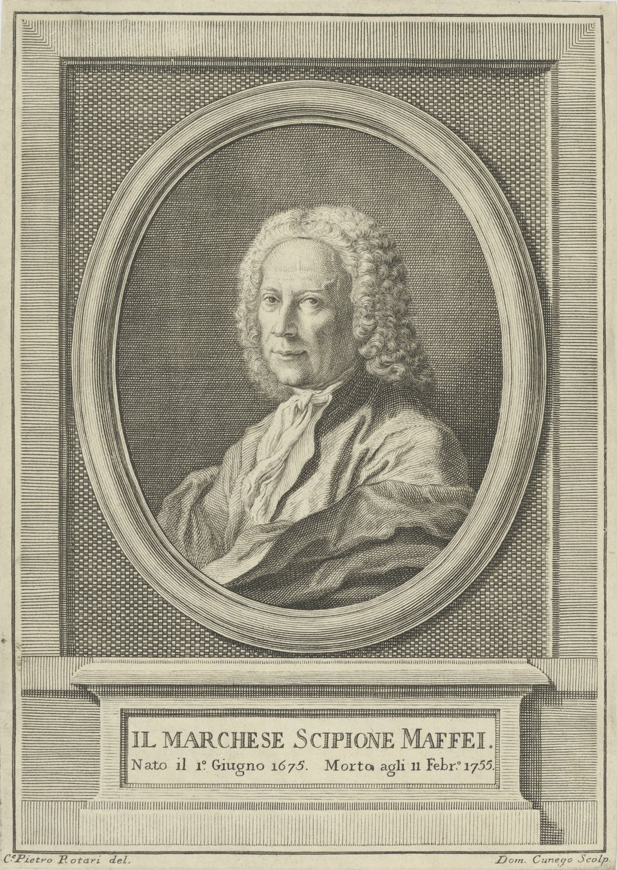Portret poety Scipione Maffei 1675-1755, c. 1750. autorstwa Pietro Antonio Rotari