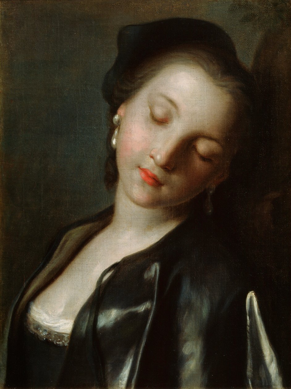 Śpiąca młoda kobieta, połowa XVIII wieku autorstwa Pietro Antonio Rotari