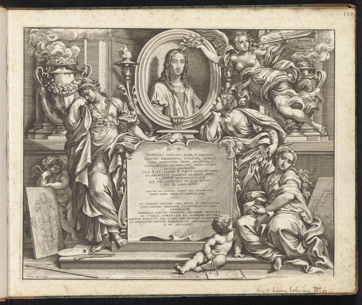 Portret Rafaela Biblia Rafaela (tytuł serii) Imagines Veteris ac Novi Testamenti (tytuł serii) autorstwa Pietro Aquila