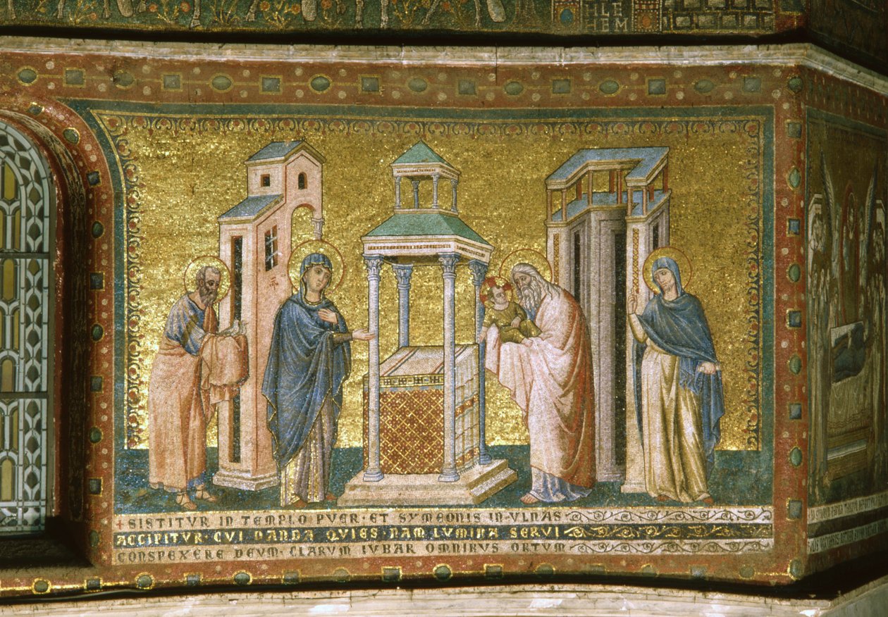 Prezentacja do świątyni (mozaika) autorstwa Pietro Cavallini