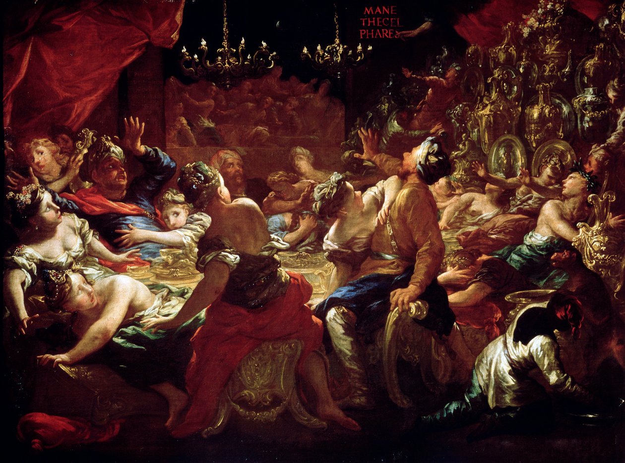 Święto Belszaccara, XVII lub początek XVIII wieku autorstwa Pietro Dandini