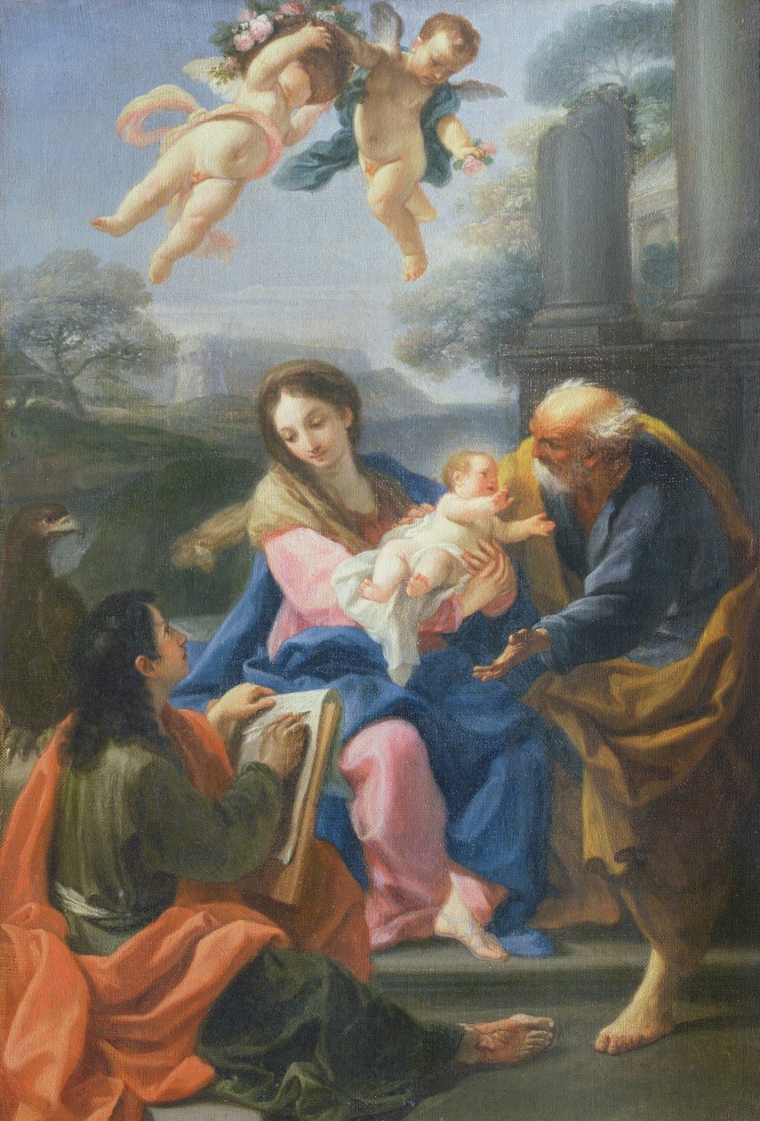 Święta Rodzina z artystą autorstwa Pietro De Pietri